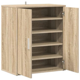 Berkfield Durable Shoe Cabinet Sonoma Oak 60X35X70 Cm Engineered Wood - thumbnail 6