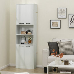 Costway 190Cm Tall Kitchen Pantry Cabinet Freestanding Cupboard With Doors & Shelves - thumbnail 5