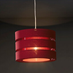 Trio Crimson Red Pendant Cylinder Light Shade (D)28Cm