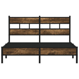 Berkfield Bed Frame Without Mattress With Headboard Sonoma Oak 140X200 Cm - thumbnail 4