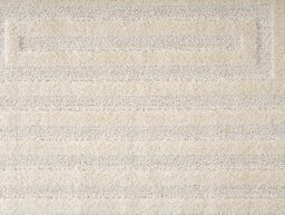 Isabella Living Room Area Rugs - Embossed Geometric Rectangle Design Cream 60Cm X 220Cm - thumbnail 3