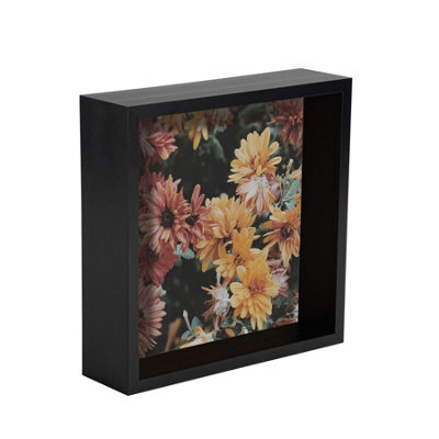 "Nicola Spring 8 X 8"" Deep Photo Frame - Black - 3D Deep Box Picture Frame Portrait Display Case (22.5 X 22.5Cm)" - image 1