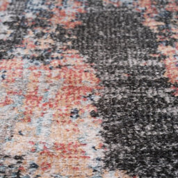 Loomed Blue Grey Multi Colour Abstract Machine Washable Soft Area Rug 160Cm X 230Cm - thumbnail 8