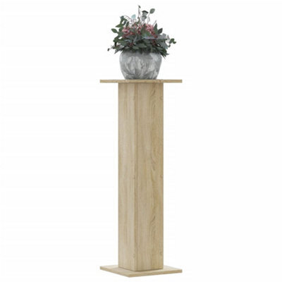 Walplus Plant Stands 2 Pcs Sonoma Oak 30X30X95 Cm Engineered Wood - image 1