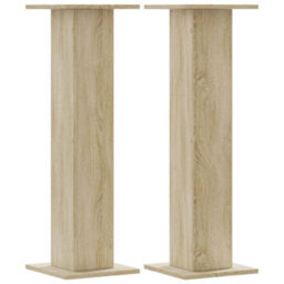 Walplus Plant Stands 2 Pcs Sonoma Oak 30X30X95 Cm Engineered Wood - thumbnail 2
