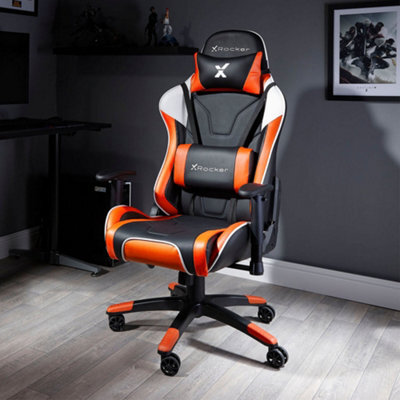 X Rocker Agility Esport Ergonomic Gaming Chair - Black / Orange - image 1