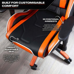X Rocker Agility Esport Ergonomic Gaming Chair - Black / Orange - thumbnail 6