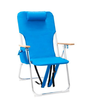 Folding Tall Backpack Beach Chair Heavy Duty Camping Chairs For Outdoor Garden - image 1