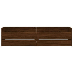 Berkfield Bed Frame Without Mattress Brown Oak 75X190 Cm Small Single Small Single - thumbnail 6
