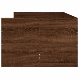 Berkfield Bed Frame Without Mattress Brown Oak 75X190 Cm Small Single Small Single - thumbnail 7