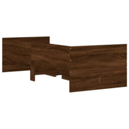 Berkfield Bed Frame Without Mattress Brown Oak 75X190 Cm Small Single Small Single - thumbnail 8