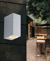 Luminosa Lighting Luminosa Qubo Outdoor 2 Light Up Down Light White, Ip54 15.1X9.3X6.7Cm - thumbnail 4