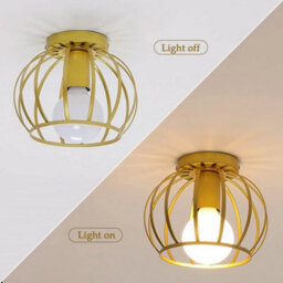 Modern Led Ceiling Light E27 Crystal Chandeliers Iron Pendant Lamp Bedroom Gold - thumbnail 3