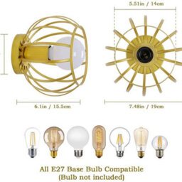 Modern Led Ceiling Light E27 Crystal Chandeliers Iron Pendant Lamp Bedroom Gold - thumbnail 2