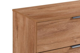Richmond Chestnut Oak 3 Drawer Chest Of Drawers Bedroom Storage Furniture - thumbnail 4