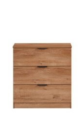 Richmond Chestnut Oak 3 Drawer Chest Of Drawers Bedroom Storage Furniture - thumbnail 7