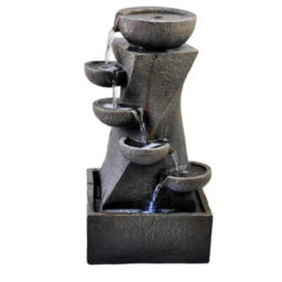 Solar Cascade Water Fountain With Led Lights - thumbnail 2