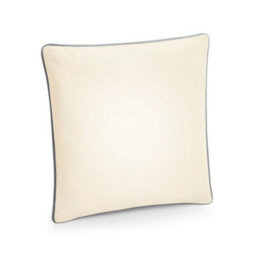 Westford Mill Cotton Piped Cushion Cover Natural/light Grey (One Size)