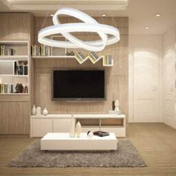 Milagro Ring Led Designer Pendant Lamp A Stunning Centrepiece Formed From 2 White Circular Led Hoops With Remote Control Included - thumbnail 4