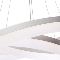 Milagro Ring Led Designer Pendant Lamp A Stunning Centrepiece Formed From 2 White Circular Led Hoops With Remote Control Included - thumbnail 3
