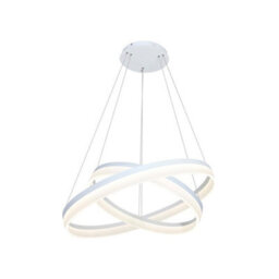 Milagro Ring Led Designer Pendant Lamp A Stunning Centrepiece Formed From 2 White Circular Led Hoops With Remote Control Included - thumbnail 2