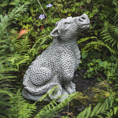 Mythical 'terracotta Dragon' Stone Cast Ornament - image 1