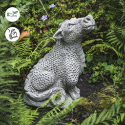 Mythical 'terracotta Dragon' Stone Cast Ornament - thumbnail 3