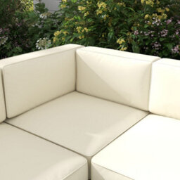 Outsunny 5 Pcs Garden Sofa Set W/ Cushions, Aluminium Furniture Sets, Gold - thumbnail 7