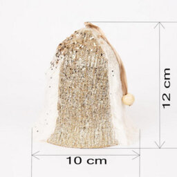 Shatchi 12Cm Gold Bell - Christmas Hanging Decoration - thumbnail 2
