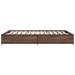 Berkfield Bed Frame Without Mattress Brown Oak 140X200 Cm - thumbnail 5