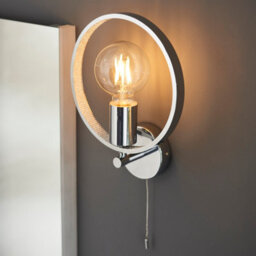 Anson Lighting Merritt Bathroom Wall Light Finished In Chrome Plate And Clear Faceted Acrylic - thumbnail 3