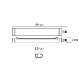 CGC Lighting Omnia - Cgc White Slim Led Ip65 4000K Waterproof Strip Light - thumbnail 5