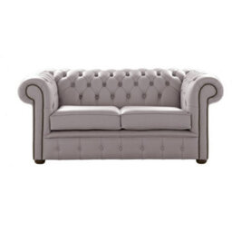Chesterfield 2 Seater Shelly Owl Leather Sofa Settee Bespoke In Classic Style - thumbnail 1