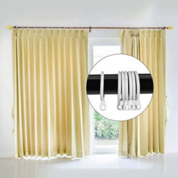 Homeelabador 30mm White Colour Pole Rod Curtain Rings With Eyelet - Pack Of 24 - thumbnail 2