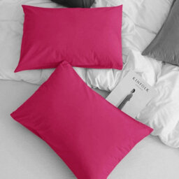 Ameha Pillowcase Pair Pink Microfiber Pillowcase-Soft Envelope Closure Pillowcase, Machine Washable Bedding Pillow Cover 50X75Cm - thumbnail 3