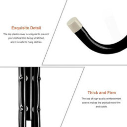Heavy Duty 9-Hook Freestanding Coat Rack & Clothes Organiser - White Steel - thumbnail 8