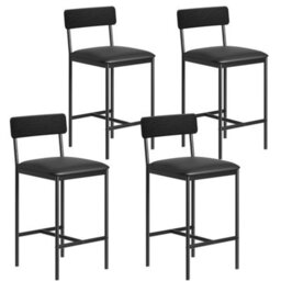 Island Counter Bar Stool Set Of 4 Barstool Upholstered Chair,dining Room Kitchen - thumbnail 1