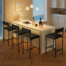 Island Counter Bar Stool Set Of 4 Barstool Upholstered Chair,dining Room Kitchen - thumbnail 4