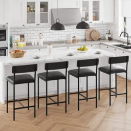 Island Counter Bar Stool Set Of 4 Barstool Upholstered Chair,dining Room Kitchen - thumbnail 3