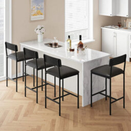 Island Counter Bar Stool Set Of 4 Barstool Upholstered Chair,dining Room Kitchen - thumbnail 6