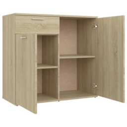 Berkfield Sideboard Sonoma Oak 80X36X75 Cm Engineered Wood - thumbnail 8
