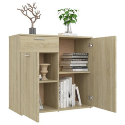 Berkfield Sideboard Sonoma Oak 80X36X75 Cm Engineered Wood - thumbnail 4