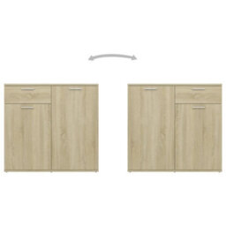 Berkfield Sideboard Sonoma Oak 80X36X75 Cm Engineered Wood - thumbnail 5