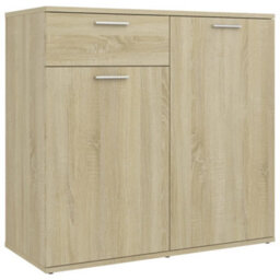 Berkfield Sideboard Sonoma Oak 80X36X75 Cm Engineered Wood - thumbnail 2
