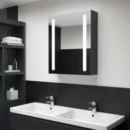 Berkfield Led Bathroom Mirror Cabinet 50X13X70 Cm - thumbnail 1