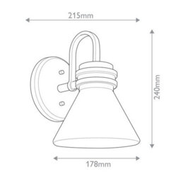 Luminosa Lighting Elstead Kichler Farum Bathroom Wall Lamp Classic Champagne Bronze 3000K Ip44 1X G9 - thumbnail 3