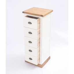 Cabinet Bits Tropea 5 Drawer Narrow Chest Of Drawers Brass Cup Handle - thumbnail 5