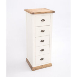 Cabinet Bits Tropea 5 Drawer Narrow Chest Of Drawers Brass Cup Handle - thumbnail 4