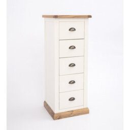 Cabinet Bits Tropea 5 Drawer Narrow Chest Of Drawers Brass Cup Handle - thumbnail 3