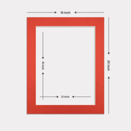Ak Frames 20X16 Poppy Red Picture Mounts To Fit 16X12 Aperture Size - Mount Board Only (No Frame Included) - thumbnail 3